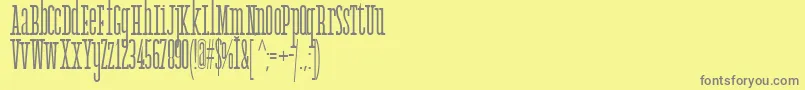 AgathaFont Font – Gray Fonts on Yellow Background