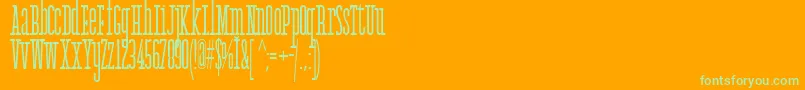 AgathaFont Font – Green Fonts on Orange Background