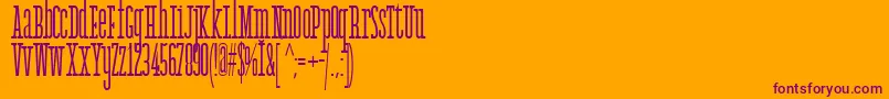 AgathaFont Font – Purple Fonts on Orange Background