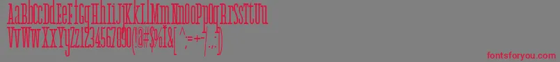 AgathaFont-Schriftart – Rote Schriften auf grauem Hintergrund