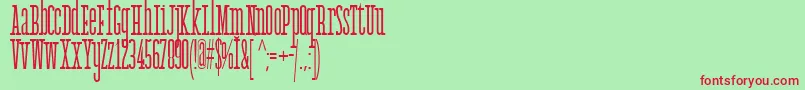 AgathaFont Font – Red Fonts on Green Background