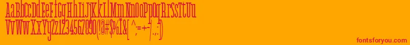AgathaFont Font – Red Fonts on Orange Background
