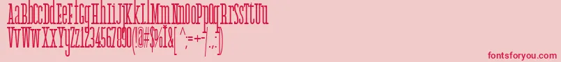 AgathaFont Font – Red Fonts on Pink Background