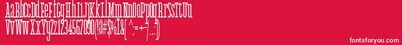 Шрифт AgathaFont – белые шрифты на красном фоне