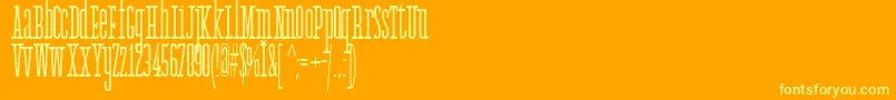 AgathaFont Font – Yellow Fonts on Orange Background