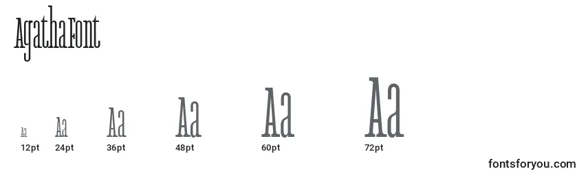 AgathaFont Font Sizes