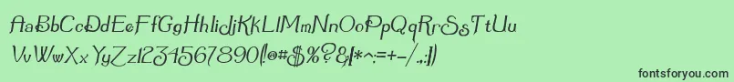 Summerto Font – Black Fonts on Green Background