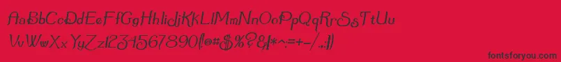 Summerto Font – Black Fonts on Red Background