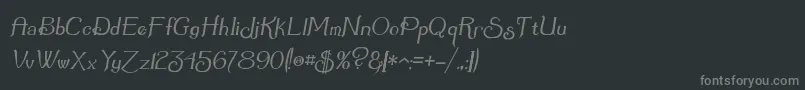 Summerto Font – Gray Fonts on Black Background