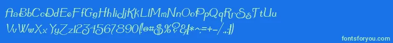 More about Summerto Font Summerto Font – Green Fonts on Blue Background