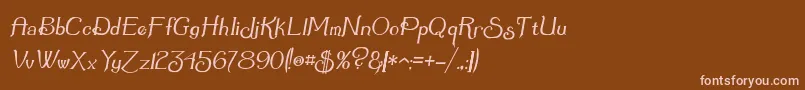 More about Summerto Font Summerto Font – Pink Fonts on Brown Background