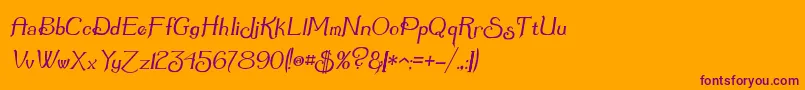 Шрифт Summerto – фиолетовые шрифты на оранжевом фоне