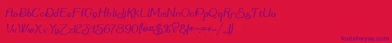 Summerto Font – Purple Fonts on Red Background