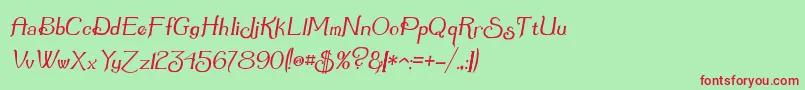 Summerto Font – Red Fonts on Green Background
