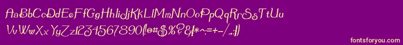 Summerto Font – Yellow Fonts on Purple Background