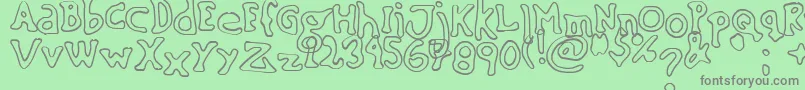 SinkingShipOutline Font – Gray Fonts on Green Background