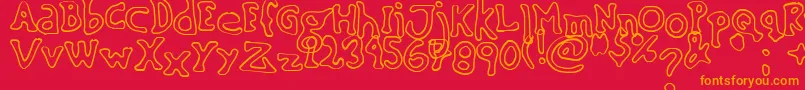 SinkingShipOutline Font – Orange Fonts on Red Background