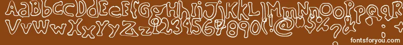 SinkingShipOutline Font – White Fonts on Brown Background