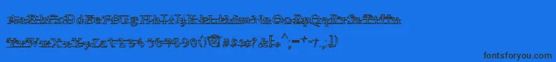 AreyouawNeo Font – Black Fonts on Blue Background