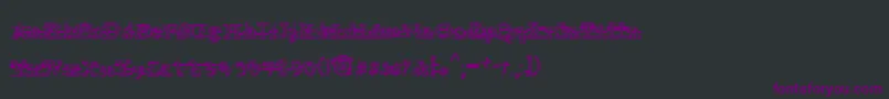 Czcionka AreyouawNeo – fioletowe czcionki na czarnym tle