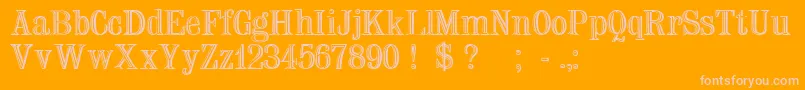 Nauert Font – Pink Fonts on Orange Background