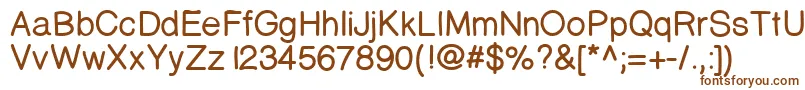 Prinsesstartabolddemo-fontti – ruskeat fontit valkoisella taustalla
