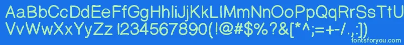 Prinsesstartabolddemo Font – Green Fonts on Blue Background
