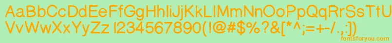 Prinsesstartabolddemo Font – Orange Fonts on Green Background