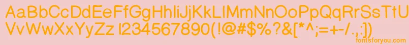 Prinsesstartabolddemo Font – Orange Fonts on Pink Background