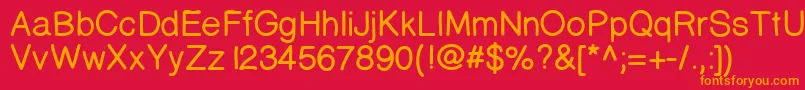Prinsesstartabolddemo Font – Orange Fonts on Red Background