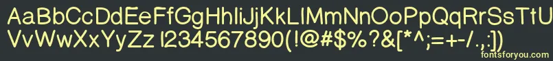 Prinsesstartabolddemo Font – Yellow Fonts on Black Background
