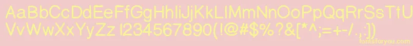 Prinsesstartabolddemo Font – Yellow Fonts on Pink Background