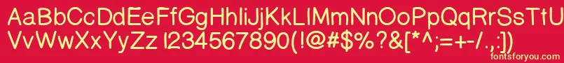 Prinsesstartabolddemo Font – Yellow Fonts on Red Background