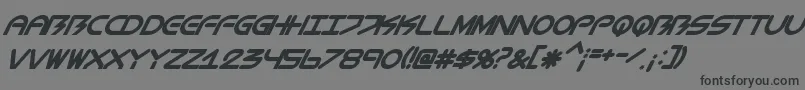 BiometricItalic-Schriftart – Schwarze Schriften auf grauem Hintergrund
