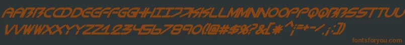 BiometricItalic Font – Brown Fonts on Black Background