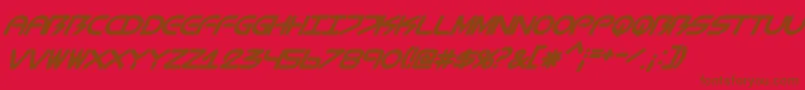 Police BiometricItalic – polices brunes sur fond rouge