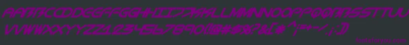 BiometricItalic Font – Purple Fonts on Black Background