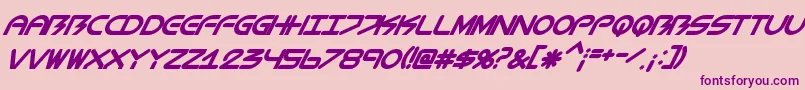 BiometricItalic Font – Purple Fonts on Pink Background