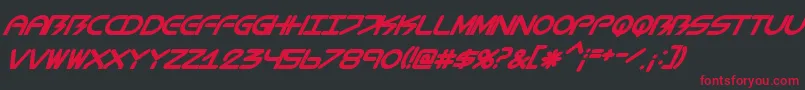 fuente BiometricItalic – Fuentes Rojas Sobre Fondo Negro