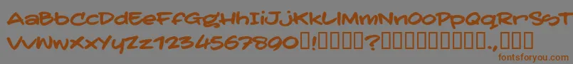 TatertoddTrial Font – Brown Fonts on Gray Background