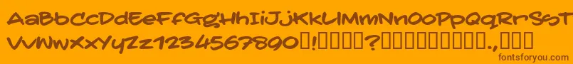TatertoddTrial Font – Brown Fonts on Orange Background