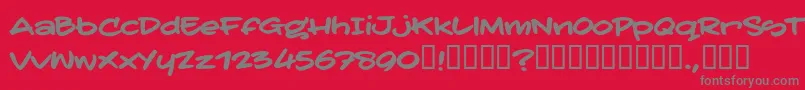 TatertoddTrial Font – Gray Fonts on Red Background