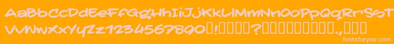 フォントTatertoddTrial – オレンジの背景にピンクのフォント