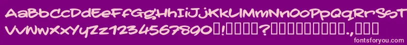 TatertoddTrial Font – Pink Fonts on Purple Background
