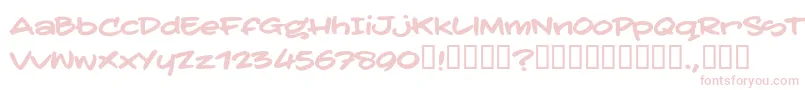 Fonte TatertoddTrial – fontes rosa em um fundo branco