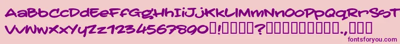 TatertoddTrial Font – Purple Fonts on Pink Background