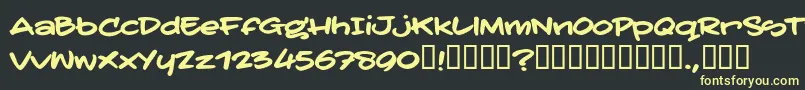 TatertoddTrial Font – Yellow Fonts on Black Background