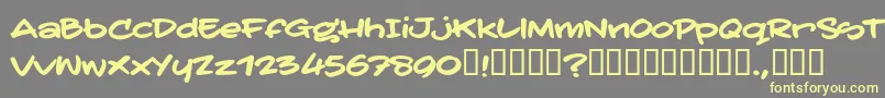 TatertoddTrial Font – Yellow Fonts on Gray Background