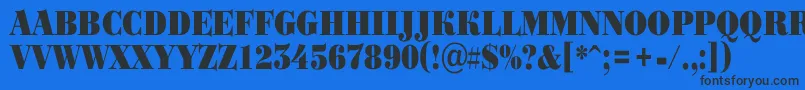 ABodoniortotitulnrBlack Font – Black Fonts on Blue Background