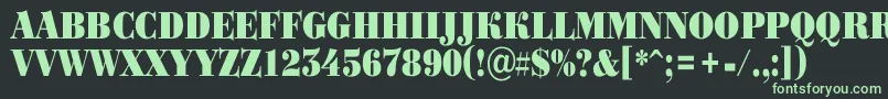 フォントABodoniortotitulnrBlack – 黒い背景に緑の文字